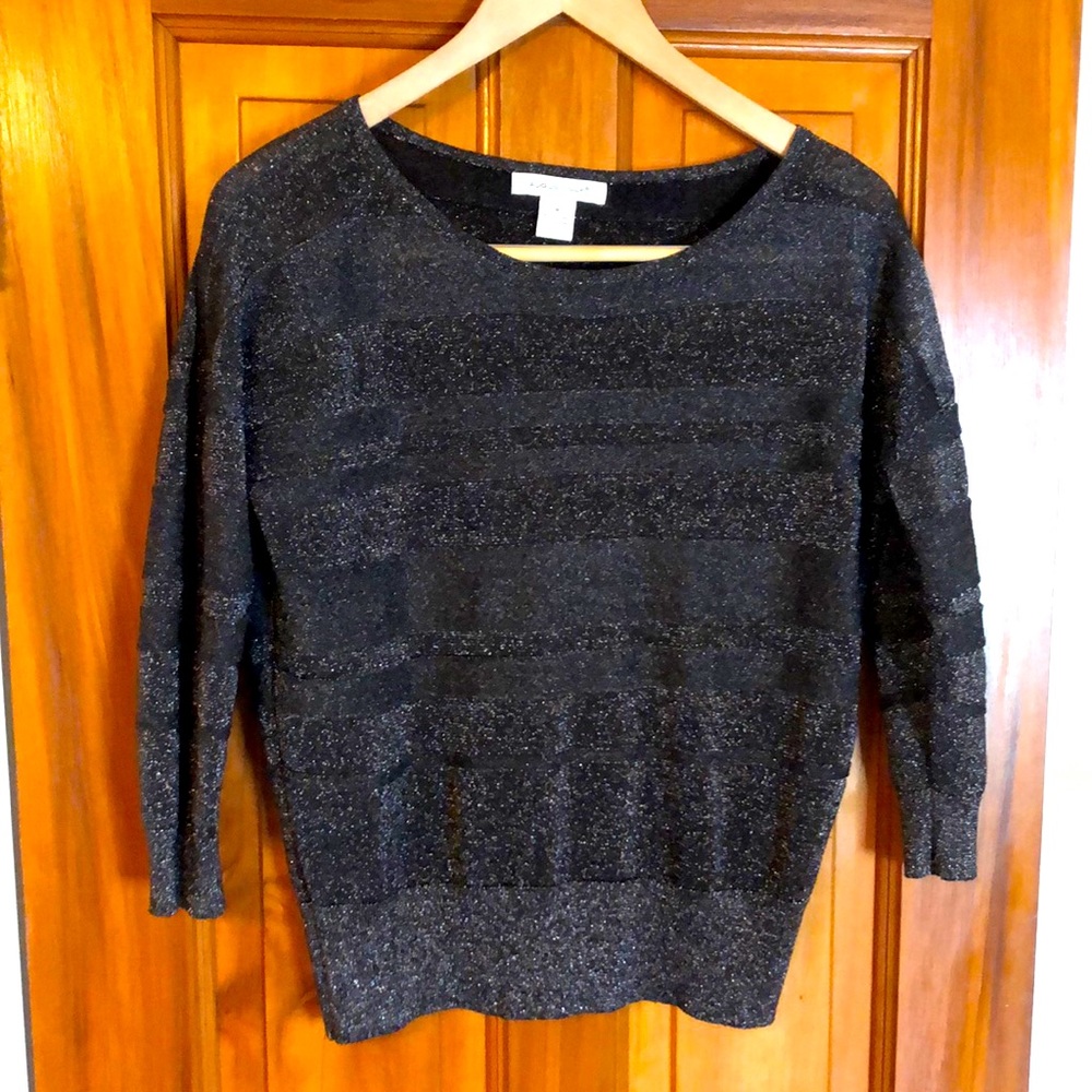 August Silk sweater 3 1/4 length sleeves